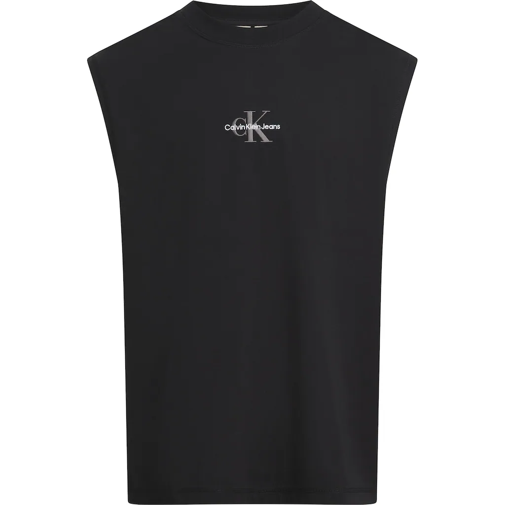 Calvin Klein Jeans Rundhalsshirt »MONOLOGO SLEEVELESS TEE« Mit Logostickerei ▷ Kaufen