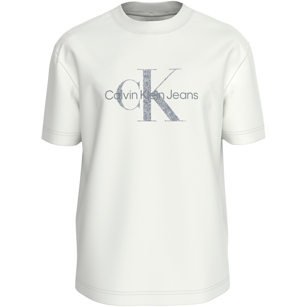 Calvin Klein Jeans Rundhalsshirt »TEXTURED MONOLOGO TEE« Logodruck ▷ für