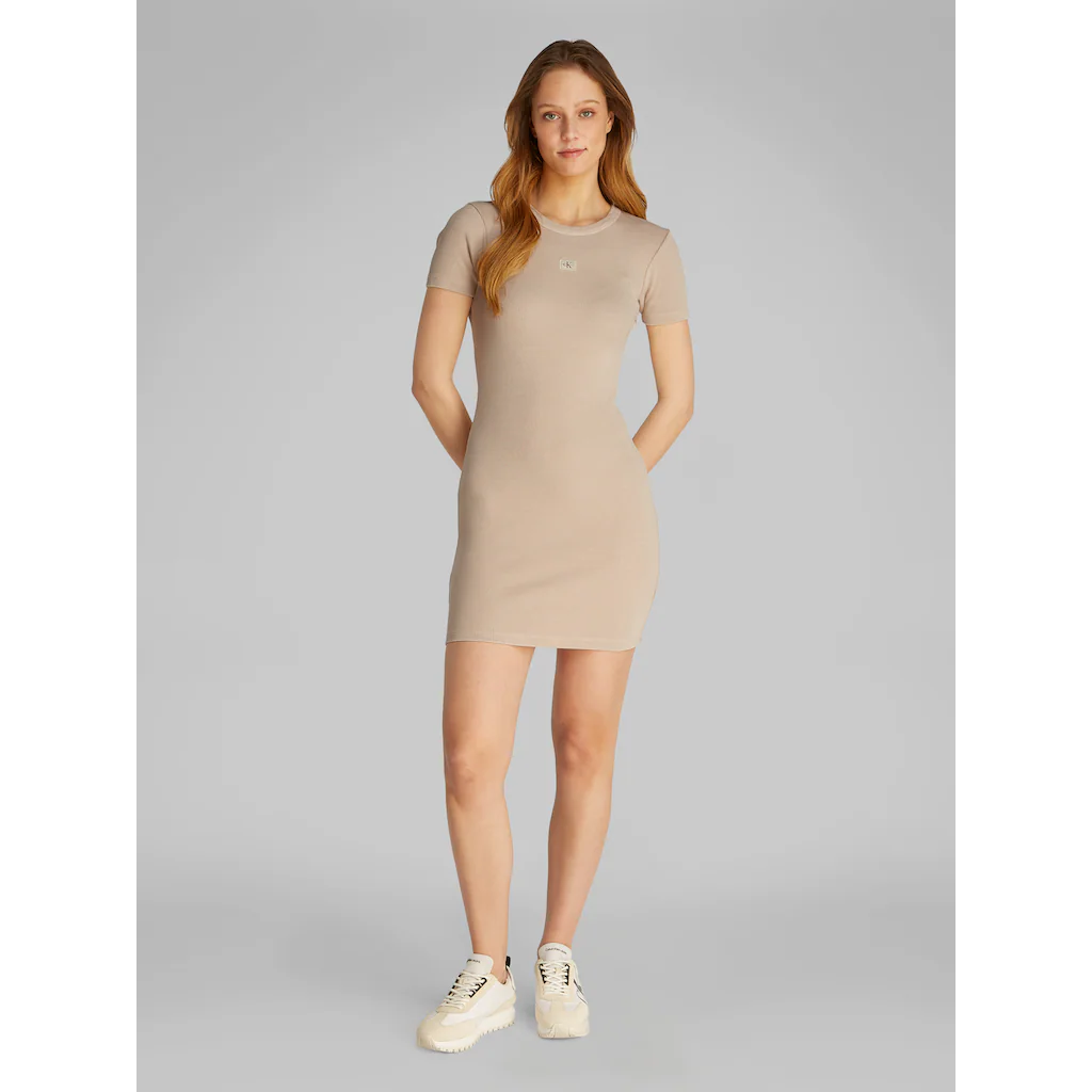Calvin Klein Jeans Shirtkleid »WASHED WOVEN LABEL RIB DRESS« In Gewaschener Optik