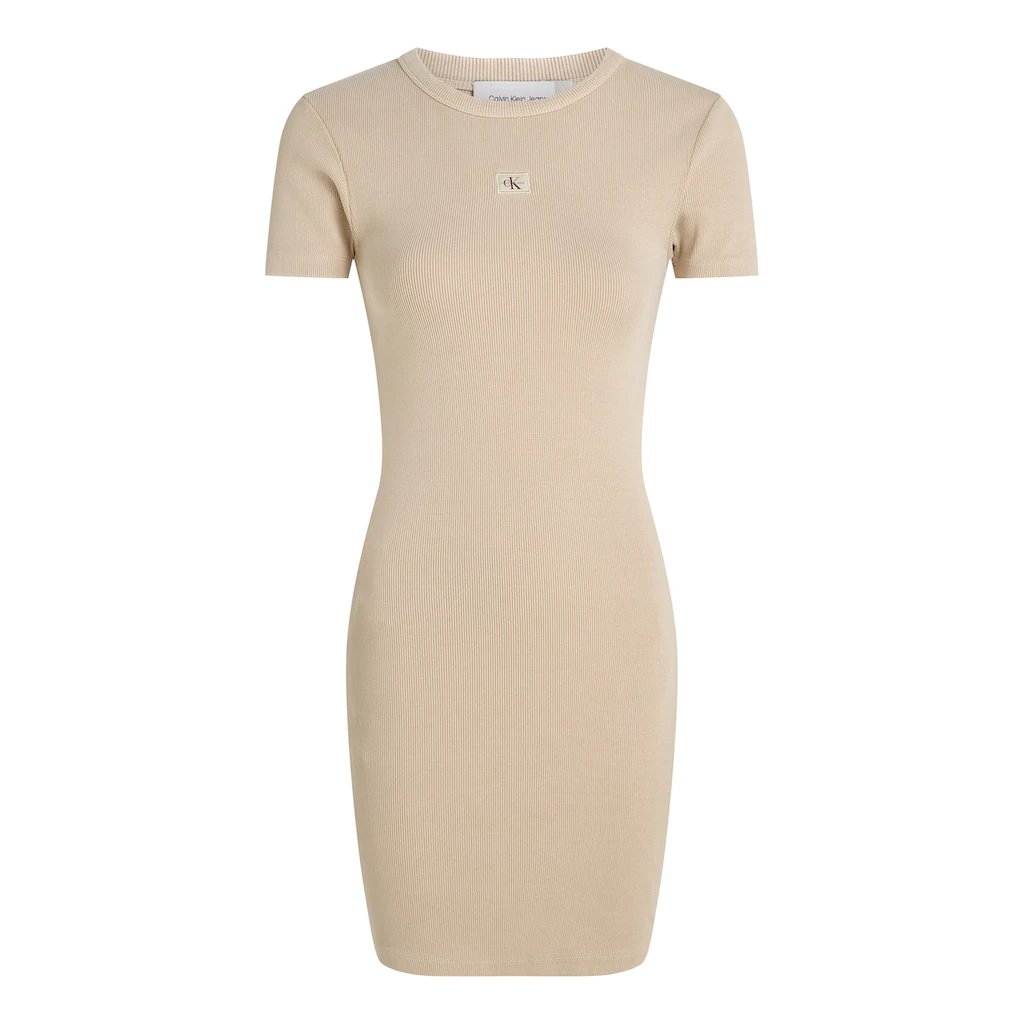 Calvin Klein Jeans Shirtkleid »WASHED WOVEN LABEL RIB DRESS« In Gewaschener Optik