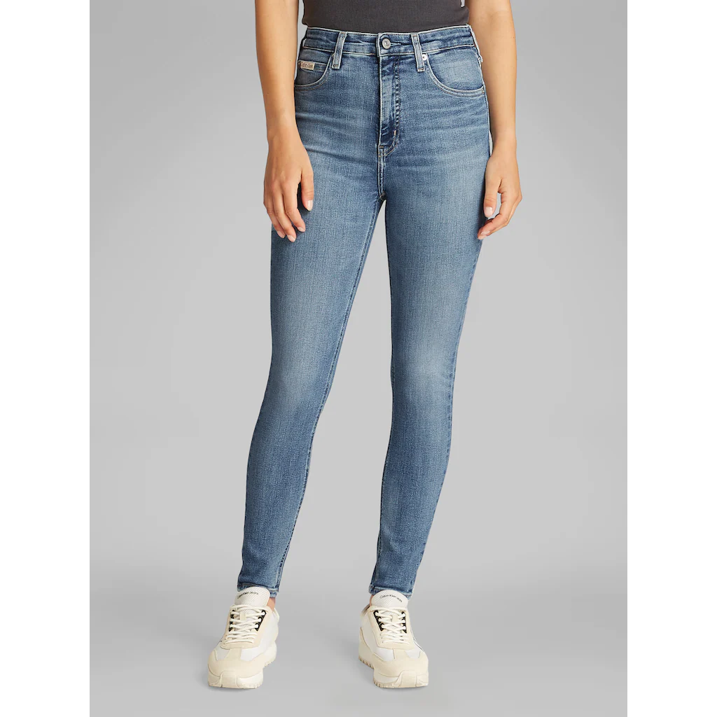 Calvin Klein Jeans Skinny-fit-Jeans »HIGH RISE SUPER SKINNY ANKLE« in blauer Waschung