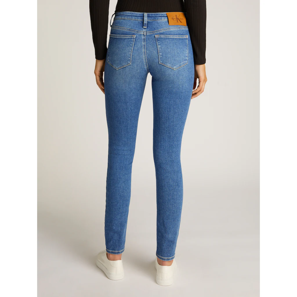 Calvin Klein Jeans Skinny-fit-Jeans »MID RISE SKINNY« Mit Stoned Wash Optik Mit Coinpocket