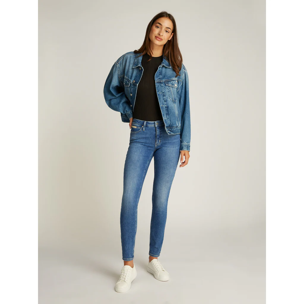 Calvin Klein Jeans Skinny-fit-Jeans »MID RISE SKINNY« Mit Stoned Wash Optik Mit Coinpocket