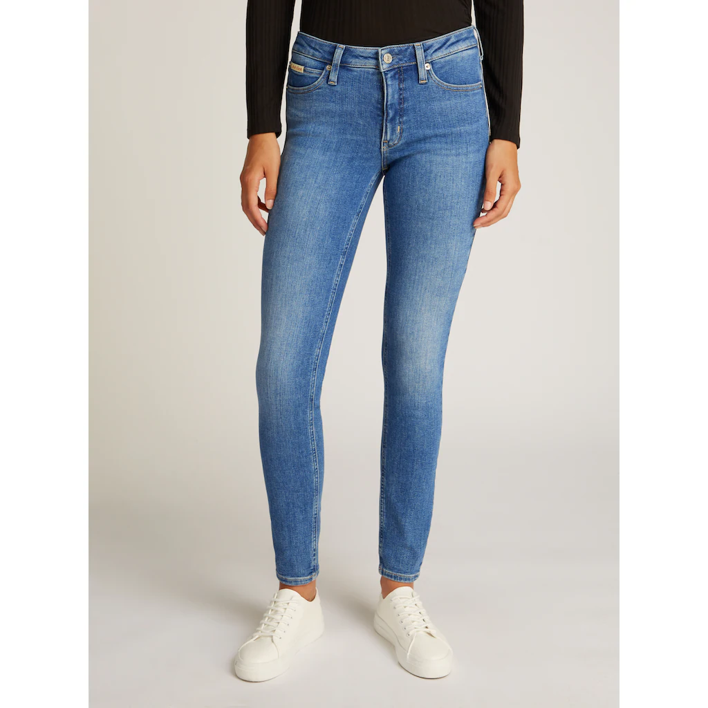 Calvin Klein Jeans Skinny-fit-Jeans »MID RISE SKINNY« mit stoned wash Optik mit Coinpocket