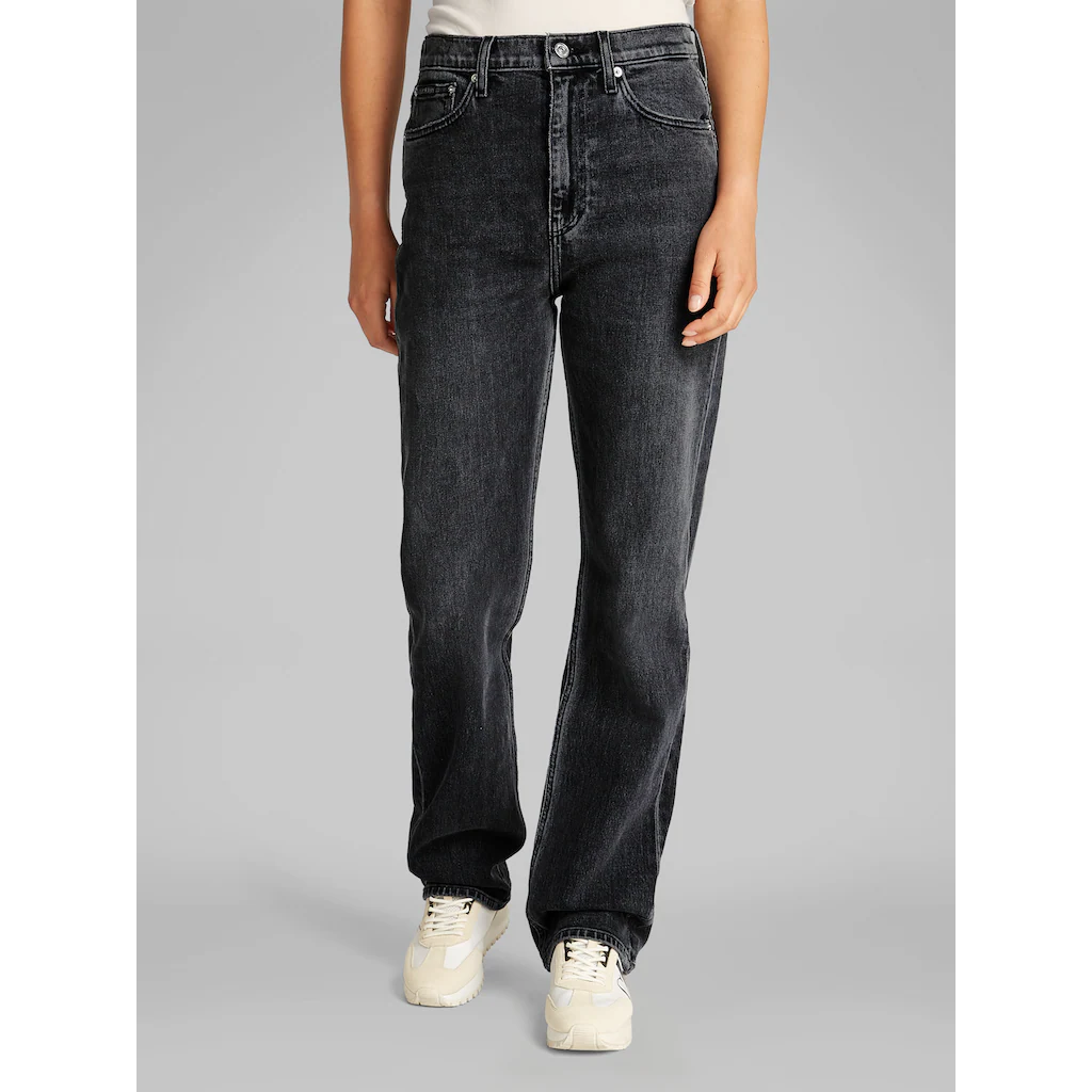 Calvin Klein Jeans Straight-Jeans »HIGH RISE STRAIGHT« in schwarzer Waschung