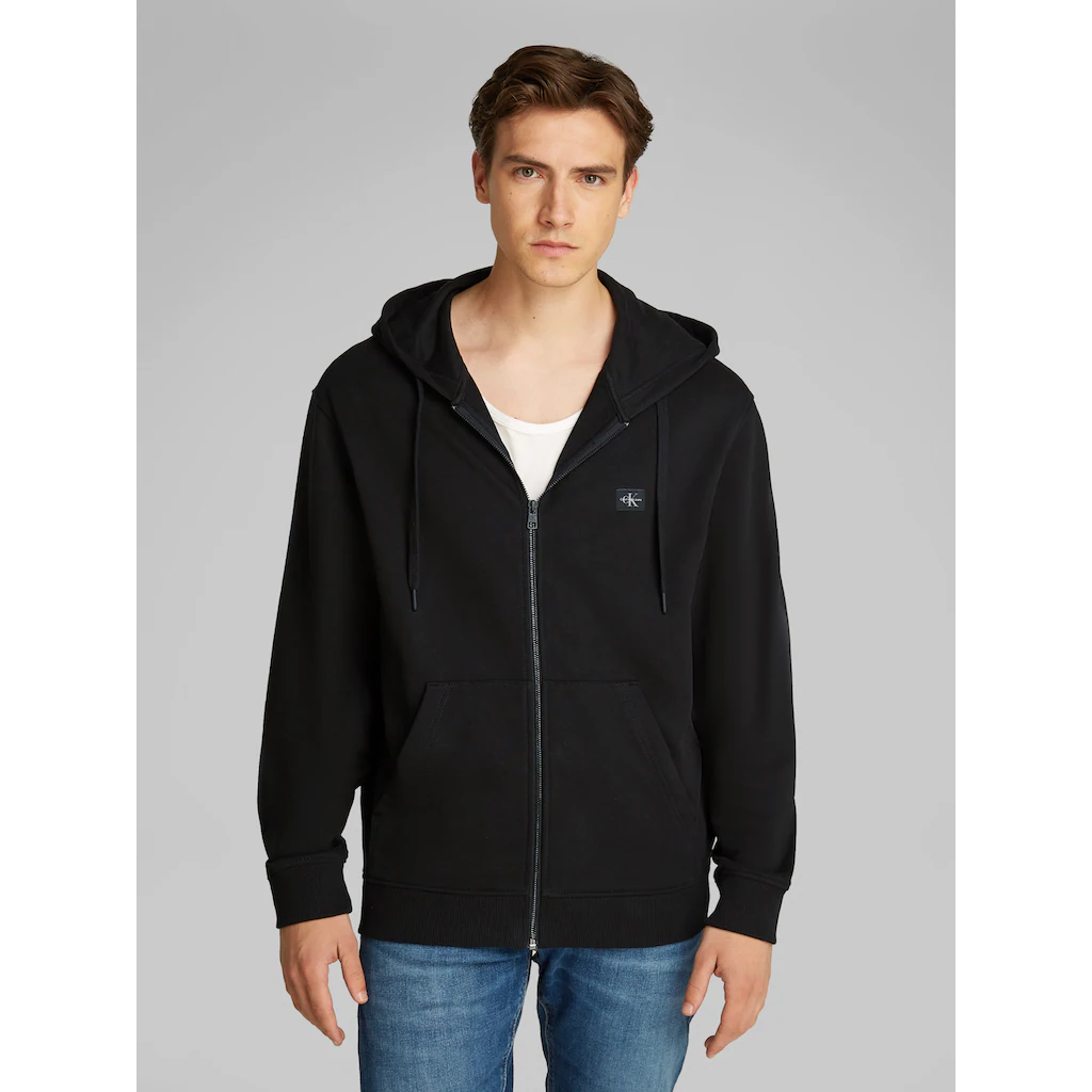 Calvin Klein Jeans Sweatjacke »WOVEN LABEL ZIP THROUGH HOODIE« mit Logopatch ▷ bestellen