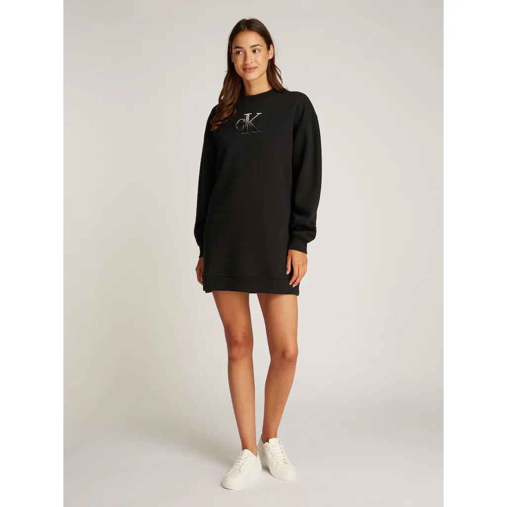 Calvin Klein Jeans Sweatkleid »EMBROIDERED MONOLOGO CREW DRESS« mit Logostickerei