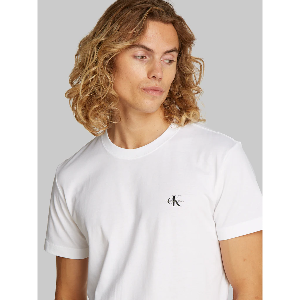 Calvin Klein Jeans T-Shirt »2 PACK MONOLOGO T-SHIRT« (Packung 2er-Pack) Mit Rundhalsausschnitt