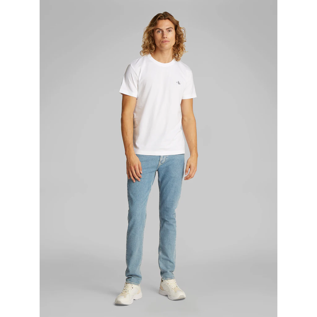 Calvin Klein Jeans T-Shirt »2 PACK MONOLOGO T-SHIRT« (Packung 2er-Pack) Mit Rundhalsausschnitt