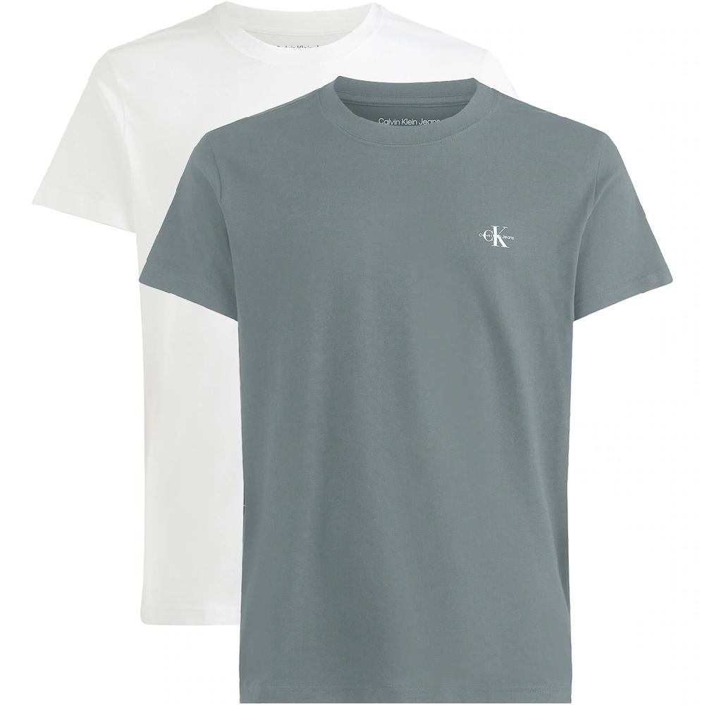 Calvin Klein Jeans T-Shirt »2 PACK MONOLOGO T-SHIRT« (Packung 2er-Pack) mit Rundhalsausschnitt