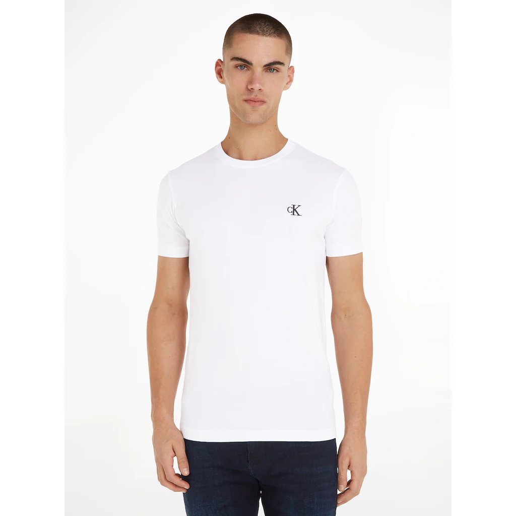 Calvin Klein Jeans T-Shirt »CK ESSENTIAL SLIM TEE« mit Logo-Stickerei ▷ für