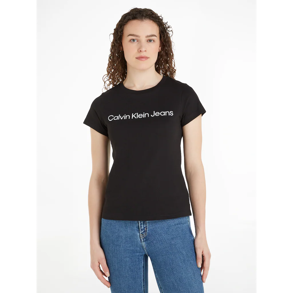 Calvin Klein Jeans T-Shirt »INSTITUTIONAL LOGO 2-PACK TEE« (Packung 2er-Pack) Mit Logoschriftzug