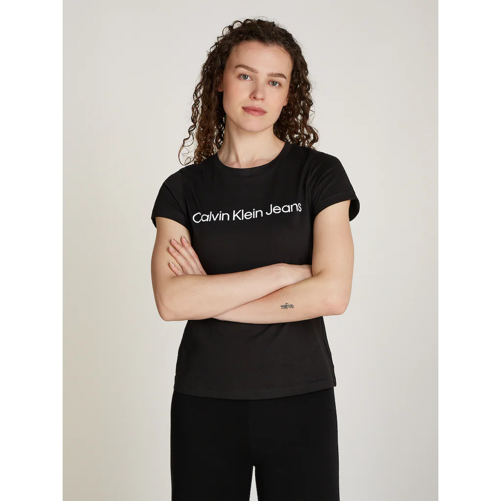 Calvin Klein Jeans T-Shirt »INSTITUTIONAL LOGO 2-PACK TEE« (Packung 2er-Pack) Mit Logoschriftzug