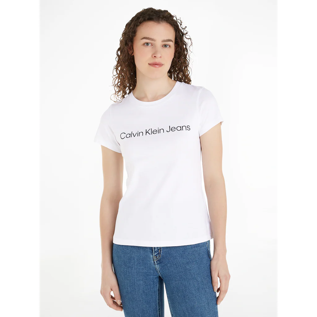 Calvin Klein Jeans T-Shirt »INSTITUTIONAL LOGO 2-PACK TEE« (Packung 2er-Pack) Mit Logoschriftzug