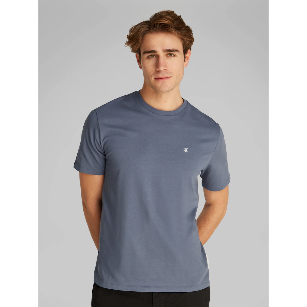 Calvin Klein Jeans T-Shirt »SS SMOOTH CTTN SOLID CREWNK TEE« mit Logo ▷ kaufen