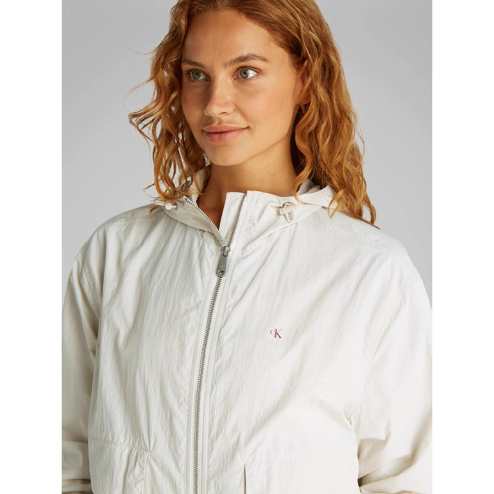 Calvin Klein Jeans Windbreaker »COTTON NYLON WINDBREAKER JACKET« Mit Kapuze Mit Logodruck
