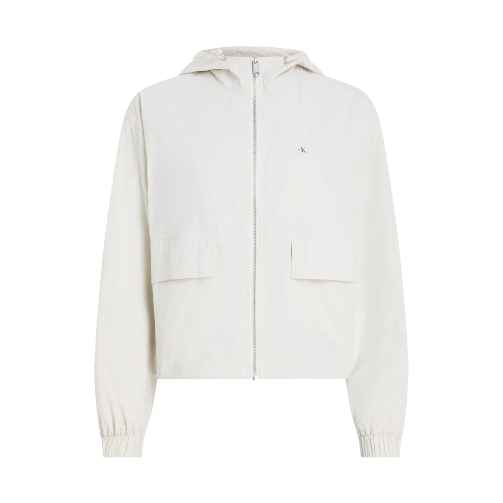 Calvin Klein Jeans Windbreaker »COTTON NYLON WINDBREAKER JACKET« Mit Kapuze Mit Logodruck
