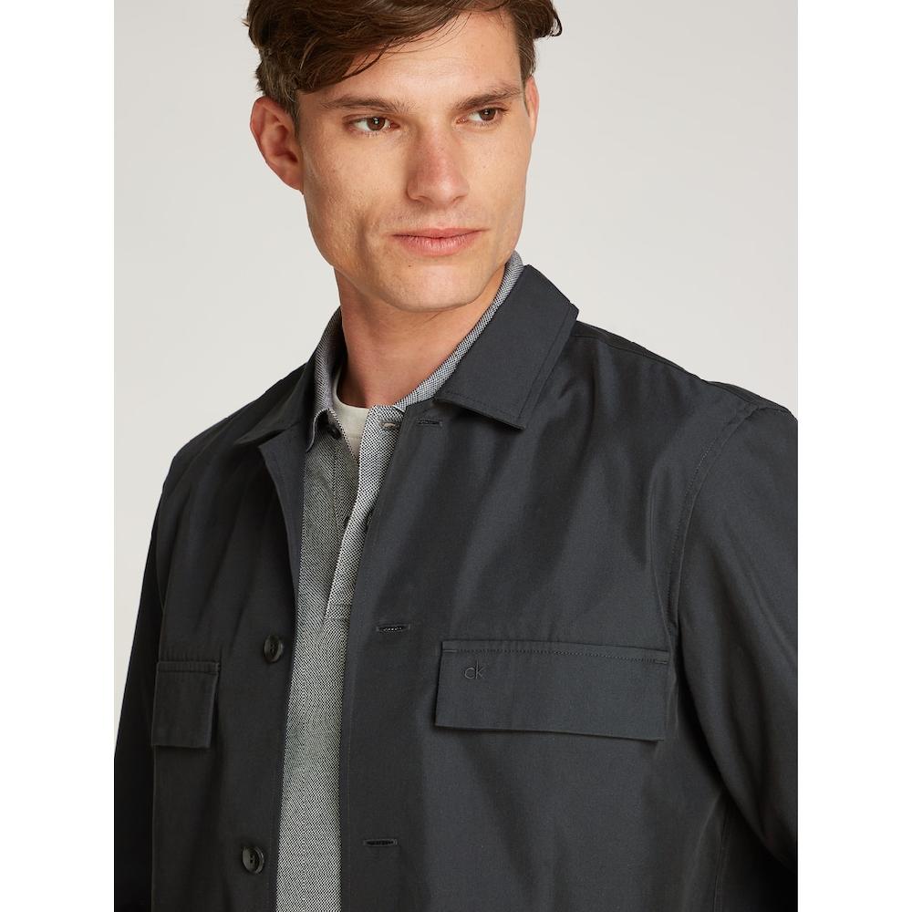 Calvin Klein Langarmhemd »COTTON BLEND OVERSHIRT« Mit Logoprint ▷ Für