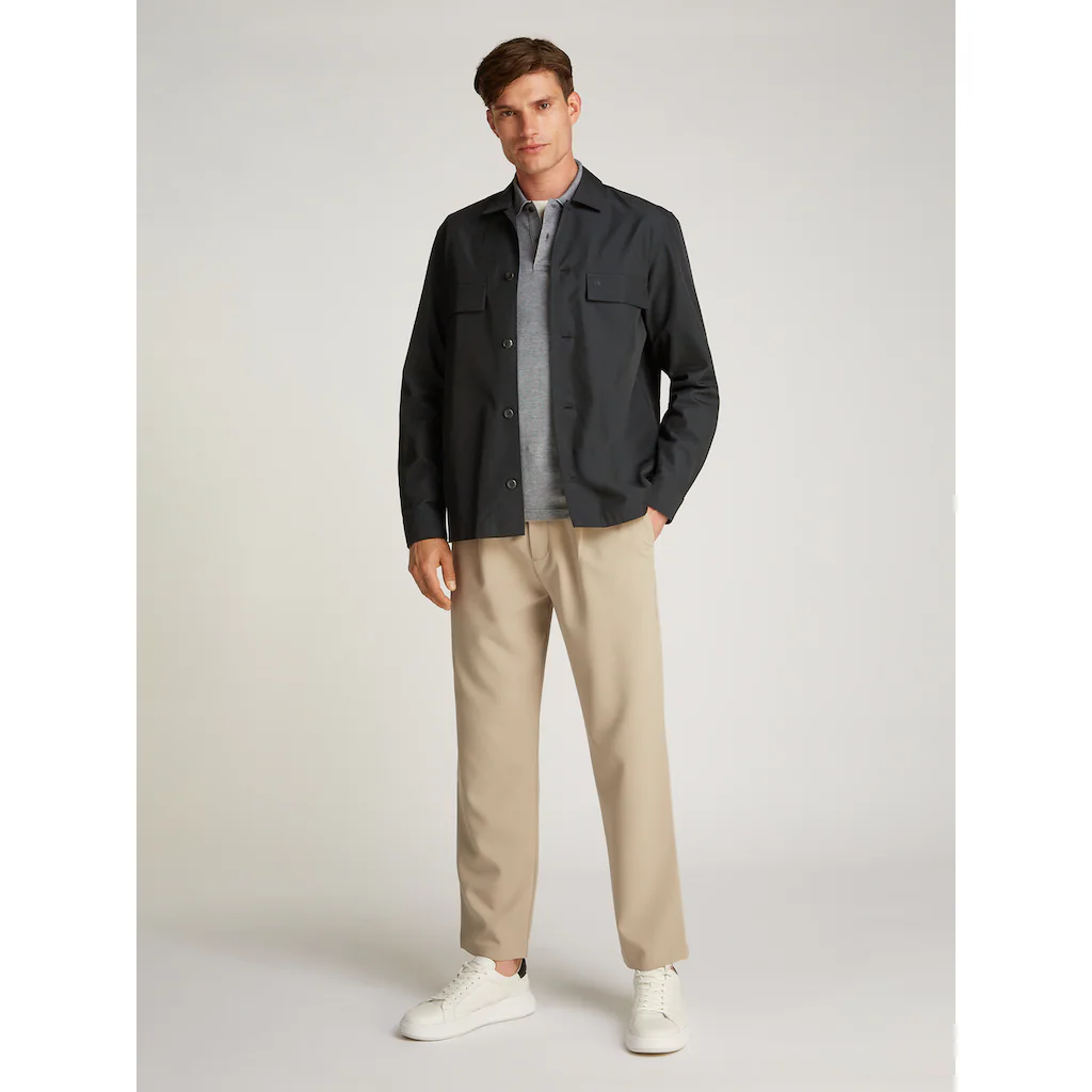 Calvin Klein Langarmhemd »COTTON BLEND OVERSHIRT« Mit Logoprint ▷ Für