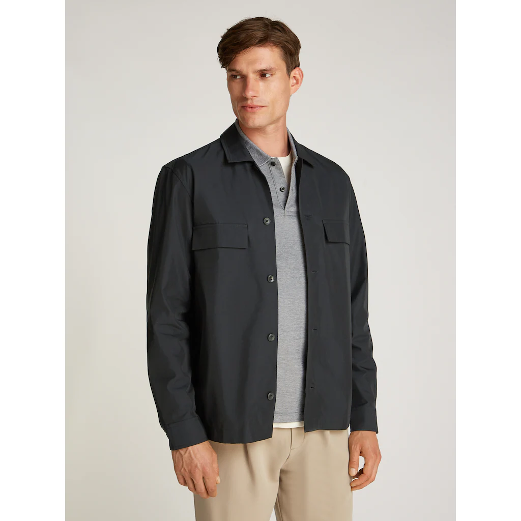 Calvin Klein Langarmhemd »COTTON BLEND OVERSHIRT« mit Logoprint ▷ für