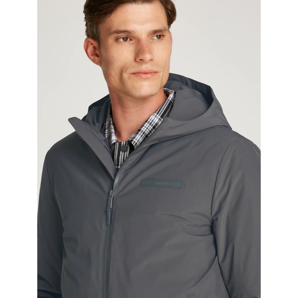 Calvin Klein Outdoorjacke »TECHNICAL NON-QUILT JACKET HOOD« Mit Kapuze Mit Logoprint ▷ Bestellen