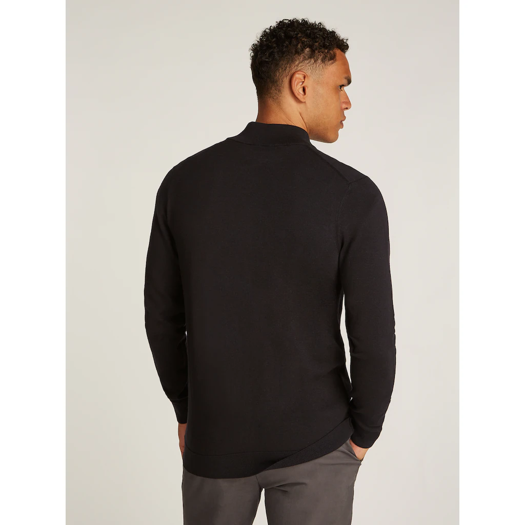 Calvin Klein Stehkragenpullover »COTTON SILK BLEND ZIP JACKET« Mit Logoprint ▷ Für