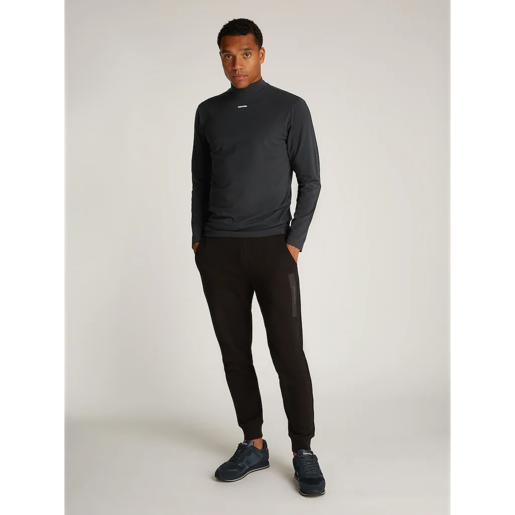 Calvin Klein Stehkragenshirt »NANO LOGO LS MOCK T-SHIRT« Mit Logoprint ▷ Für