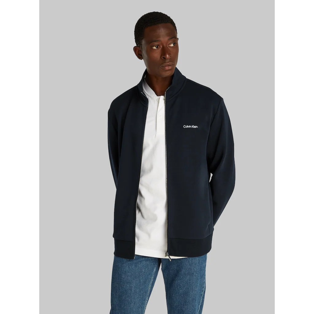 Calvin Klein Sweatshirt »MICRO LOGO MOCK NECK ZIP THROUGH« mit Logo auf der Brust ▷ kaufen