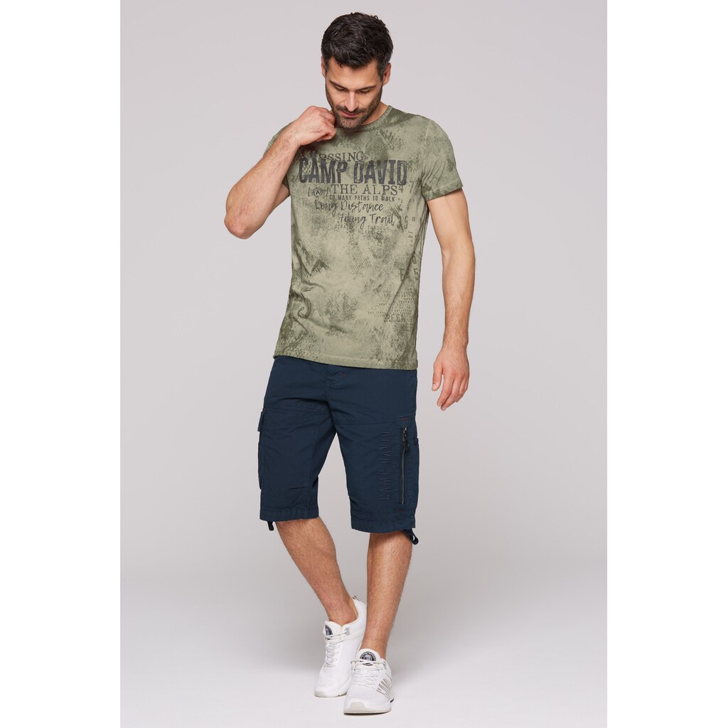 CAMP DAVID Cargoshorts Mit Bindeband Am Saum