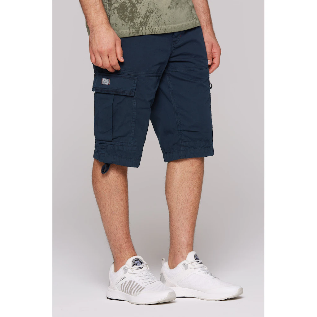 CAMP DAVID Cargoshorts mit Bindeband am Saum