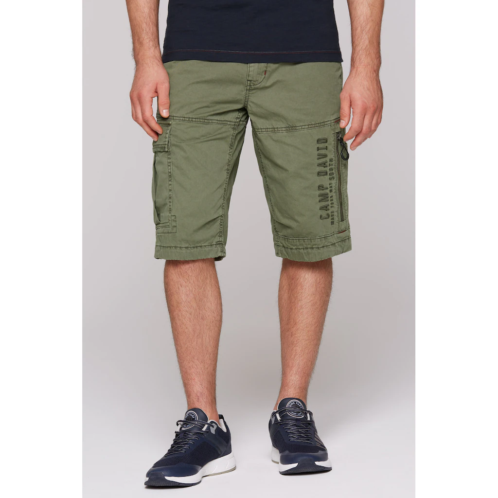 CAMP DAVID Cargoshorts mit Bindeband