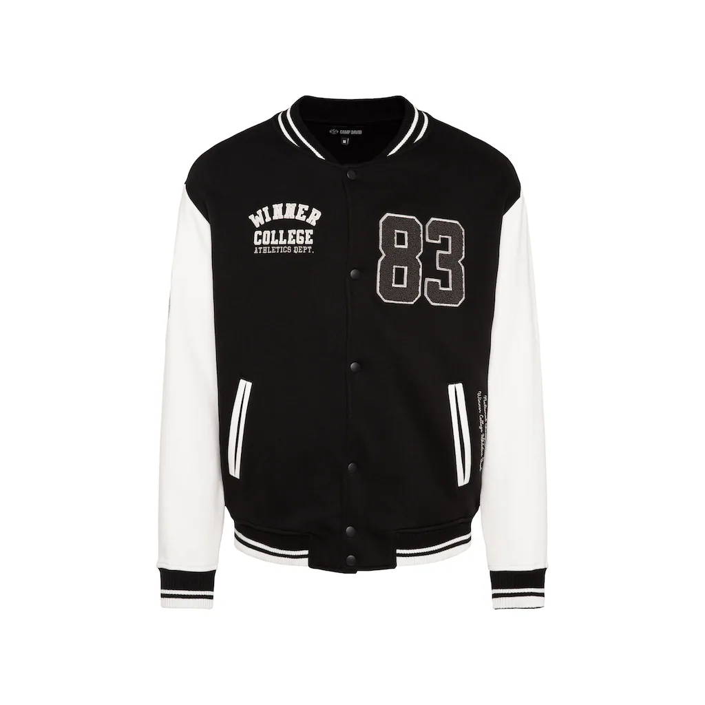 CAMP DAVID Collegejacke Ohne Kapuze Mit Druckknöpfen ▷ Für