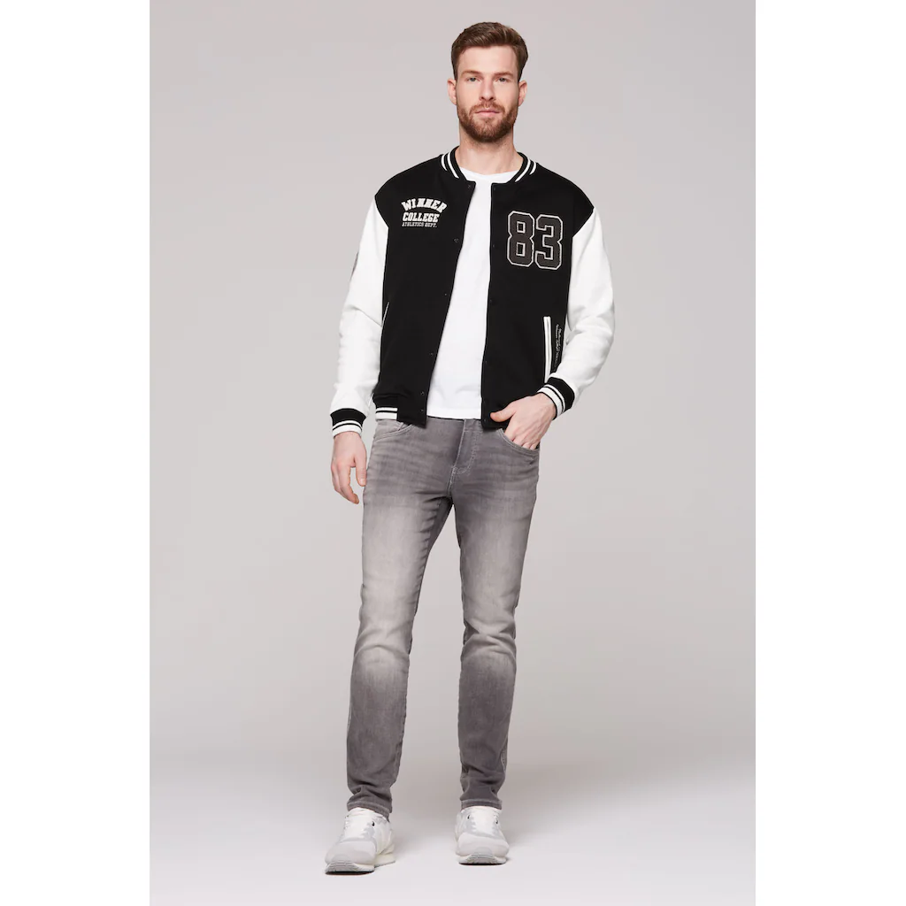 CAMP DAVID Collegejacke Ohne Kapuze Mit Druckknöpfen ▷ Für