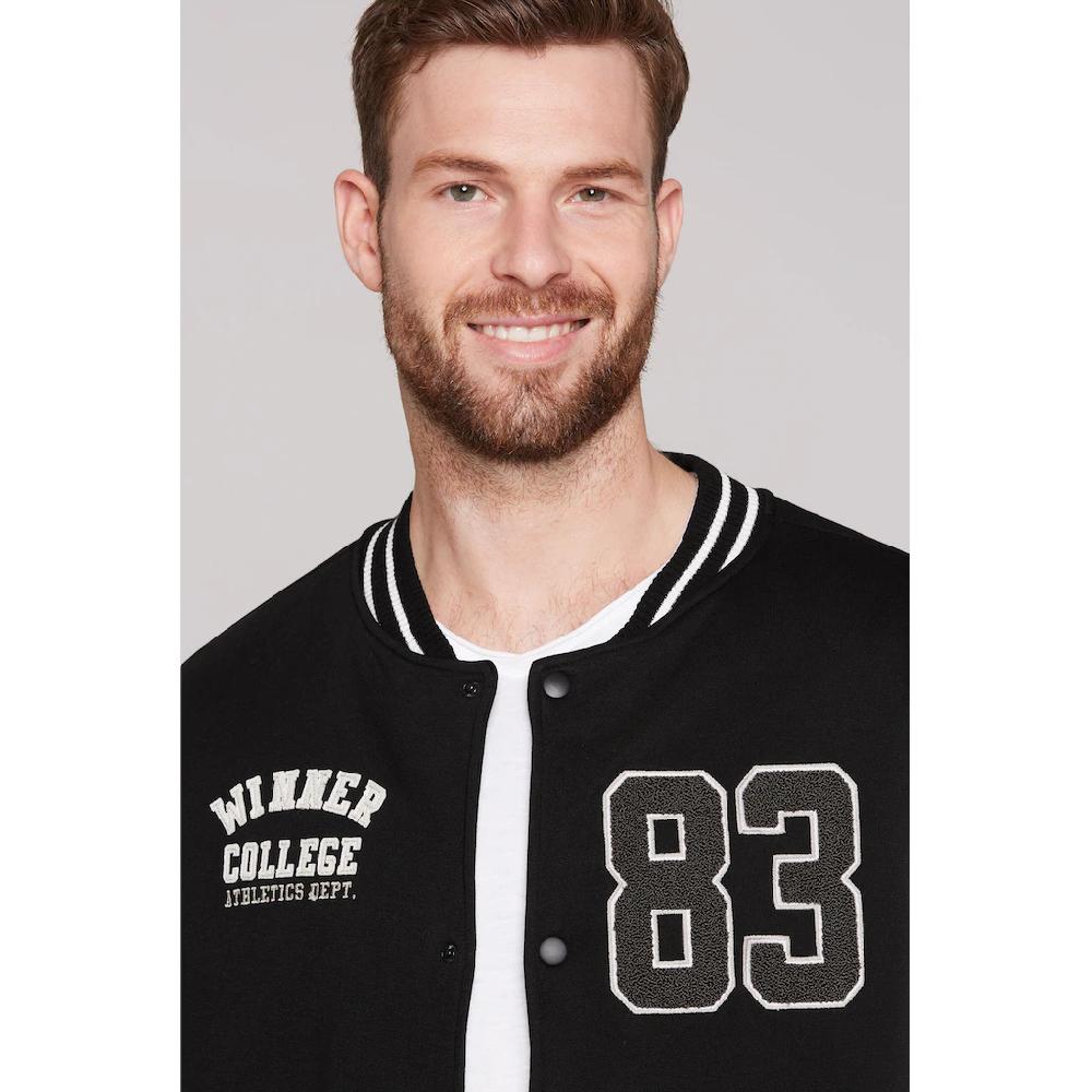 CAMP DAVID Collegejacke Ohne Kapuze Mit Druckknöpfen ▷ Für