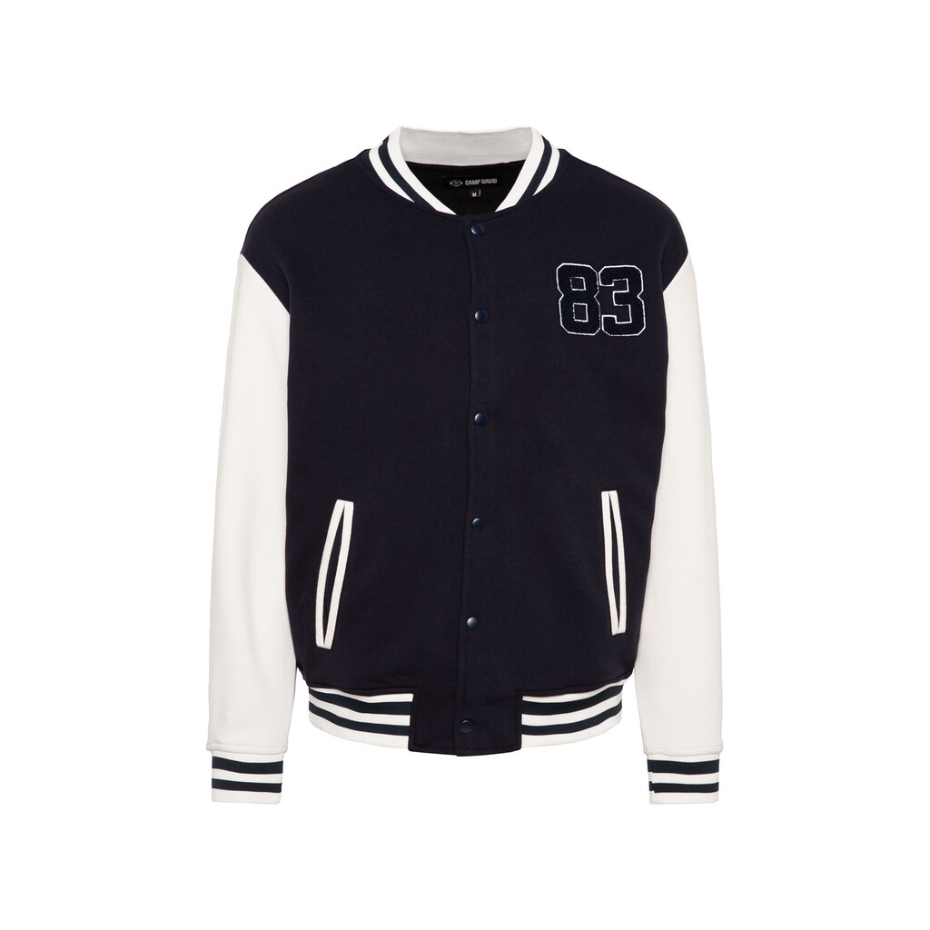 CAMP DAVID Collegejacke Ohne Kapuze Mit Druckknöpfen ▷ Kaufen