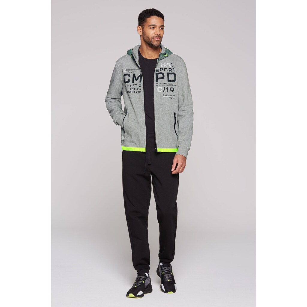 CAMP DAVID Kapuzensweatjacke Mit Verstellbarer Kapuze ▷ Für