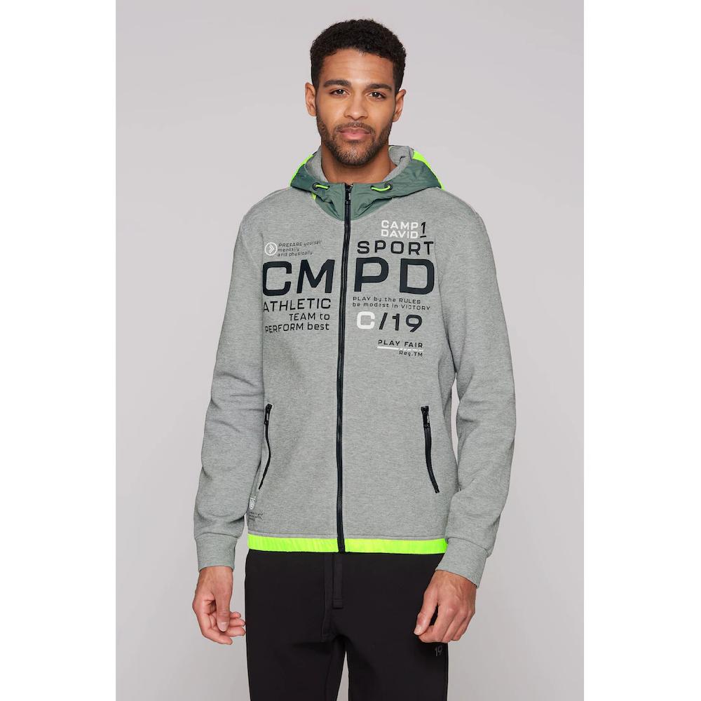CAMP DAVID Kapuzensweatjacke mit verstellbarer Kapuze ▷ für