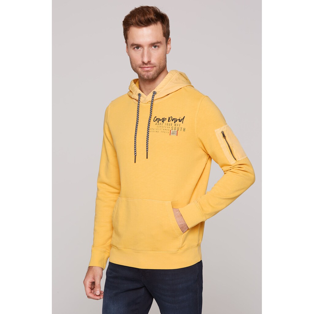 CAMP DAVID Kapuzensweatshirt mit Ärmeltasche ▷ für