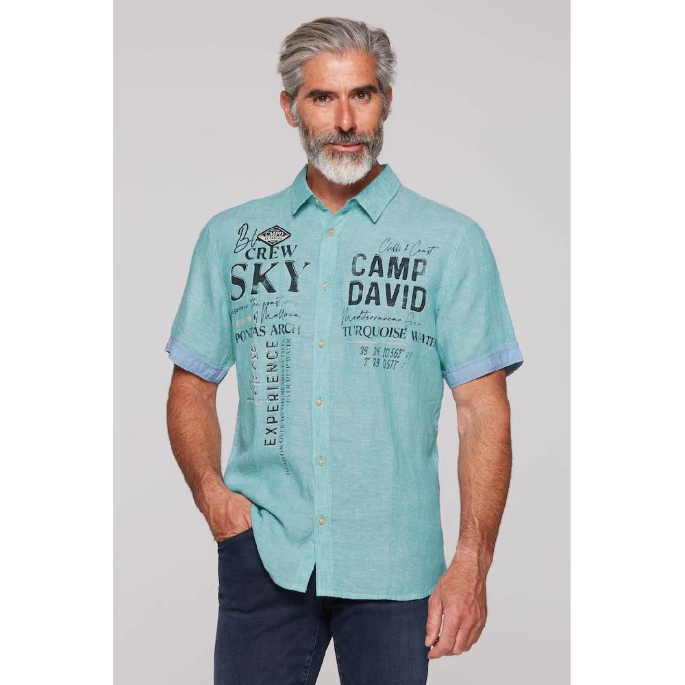CAMP DAVID Kurzarmhemd mit Kentkragen