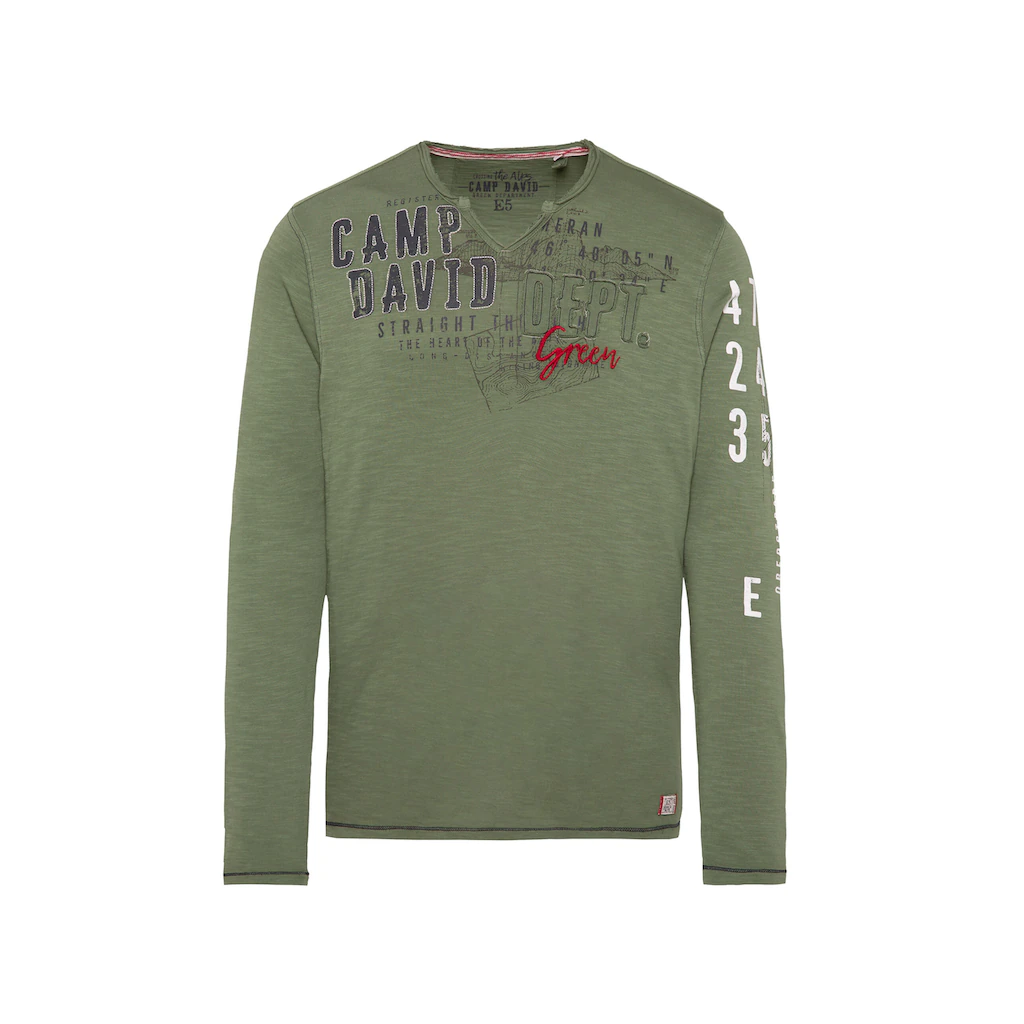 CAMP DAVID Langarmshirt Aus Baumwolle ▷ Bestellen