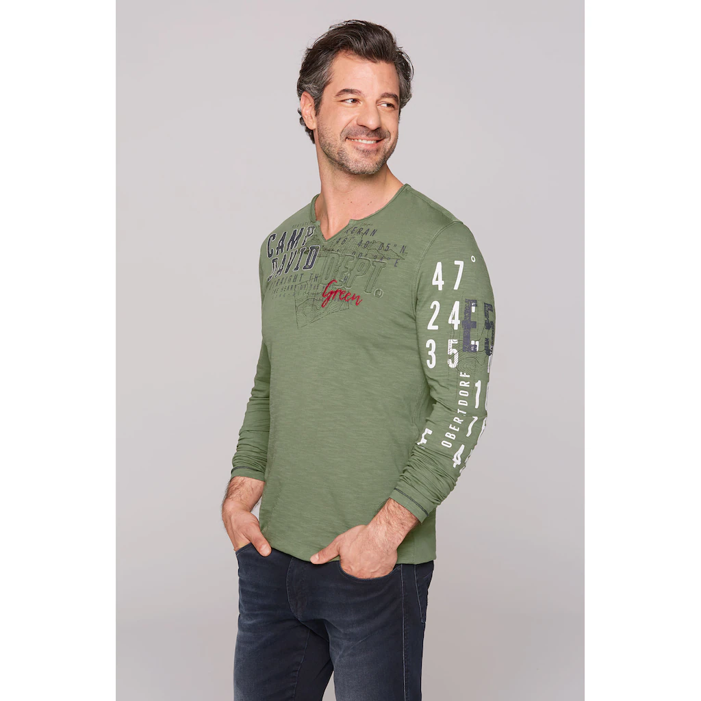 CAMP DAVID Langarmshirt aus Baumwolle ▷ bestellen