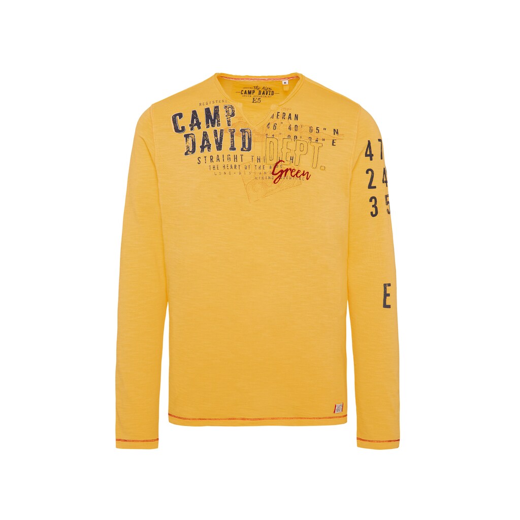 CAMP DAVID Langarmshirt Aus Baumwolle ▷ Bestellen