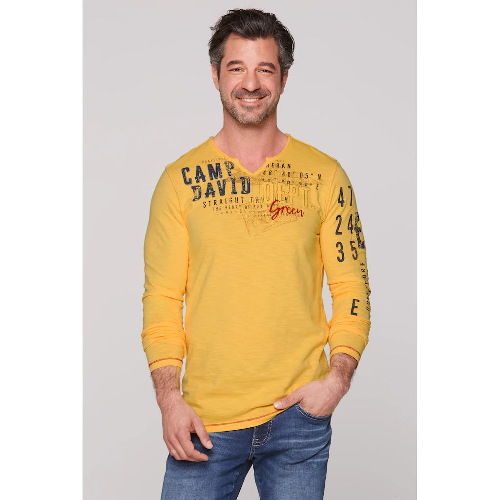 CAMP DAVID Langarmshirt aus Baumwolle ▷ bestellen