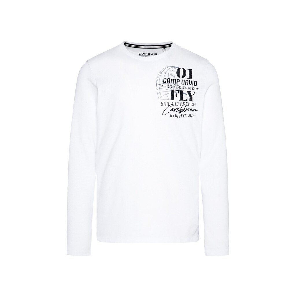 CAMP DAVID Langarmshirt Aus Baumwolle ▷ Für