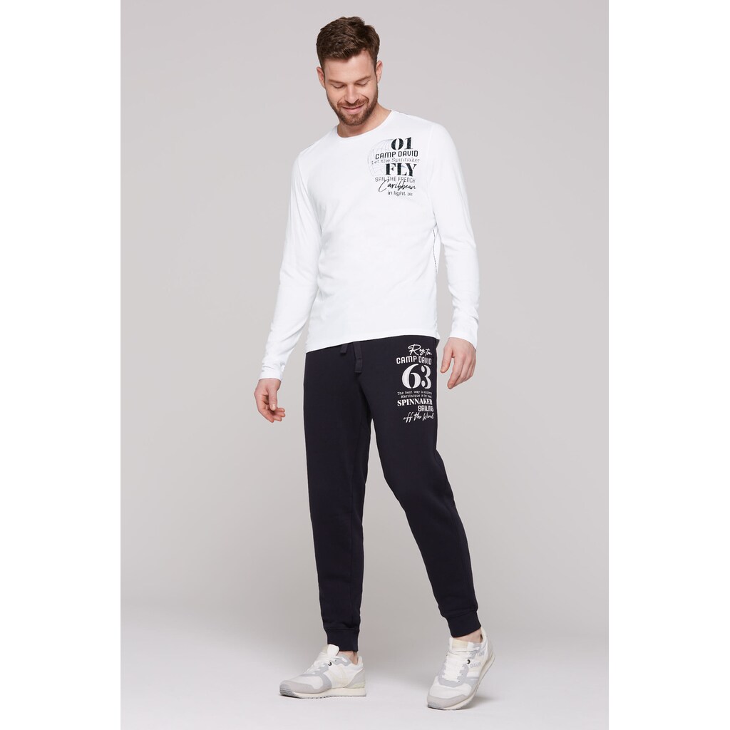 CAMP DAVID Langarmshirt Aus Baumwolle ▷ Für