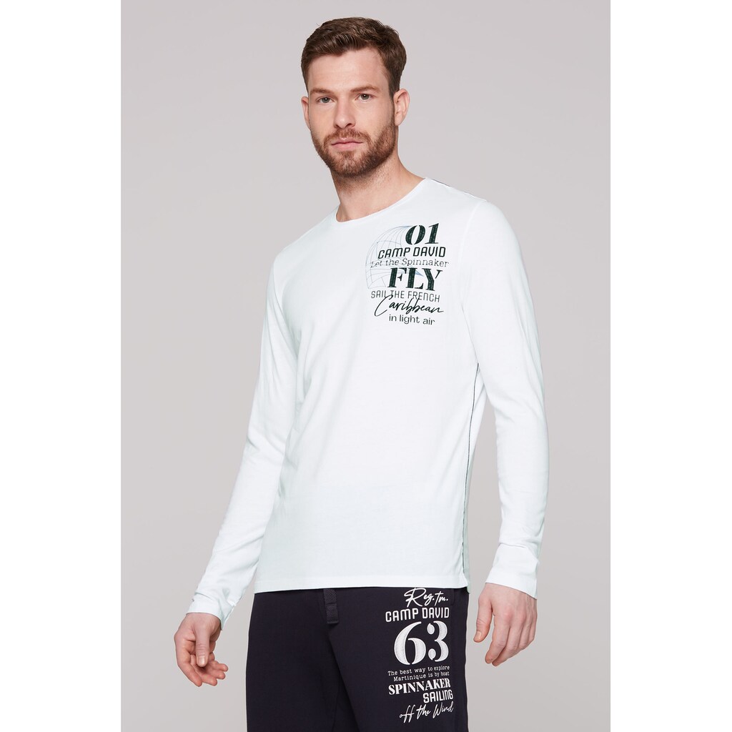 CAMP DAVID Langarmshirt aus Baumwolle ▷ für