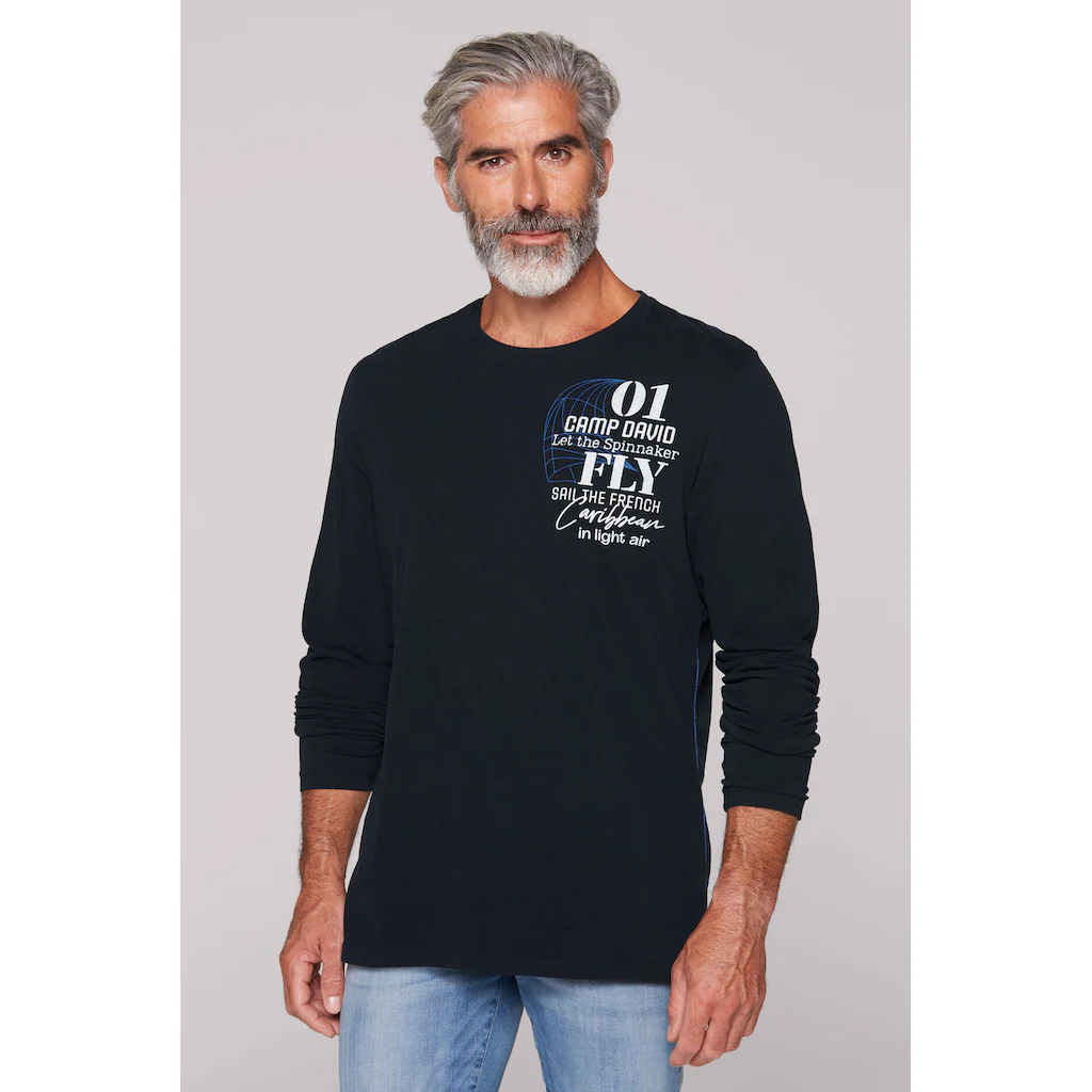 CAMP DAVID Langarmshirt aus Baumwolle ▷ kaufen