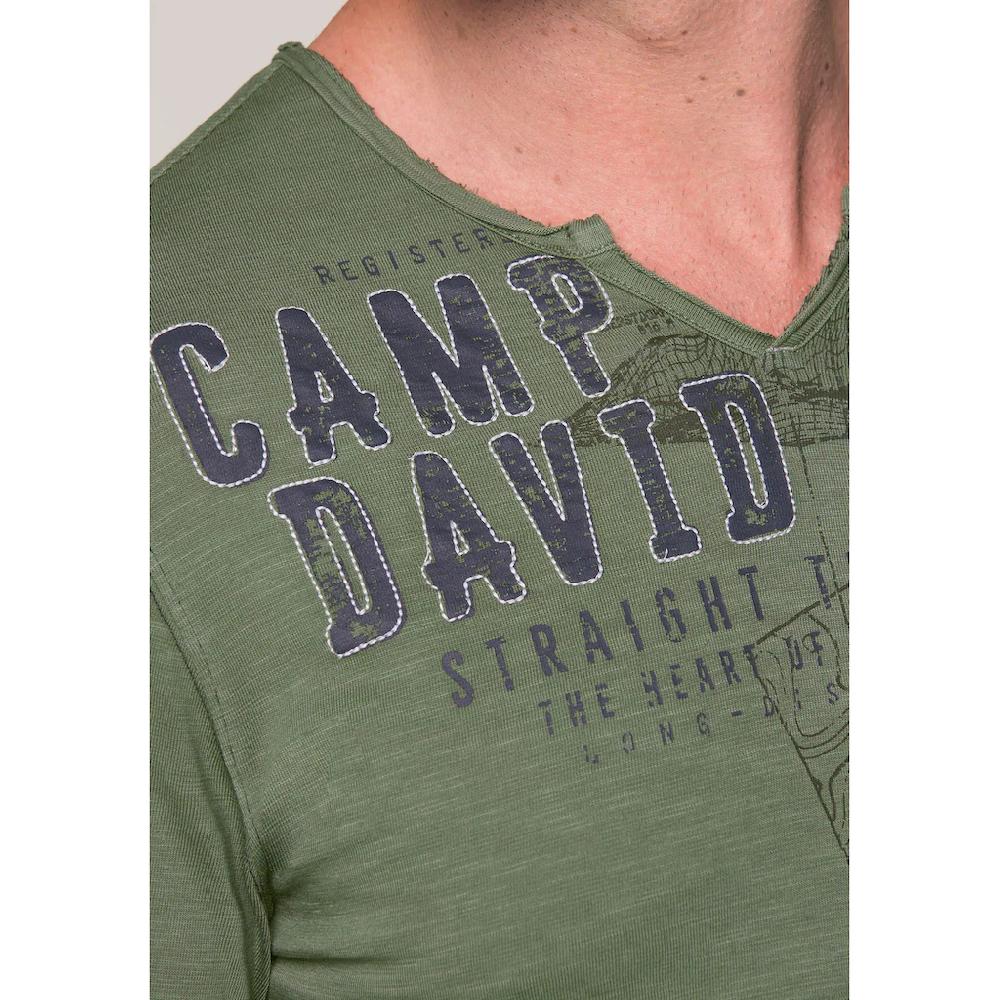 CAMP DAVID Langarmshirt Mit Offenen Kanten ▷ Bestellen
