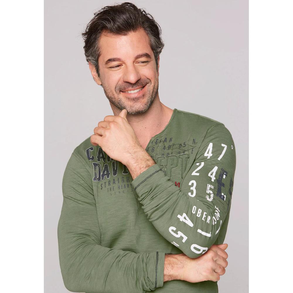 CAMP DAVID Langarmshirt Mit Offenen Kanten ▷ Bestellen