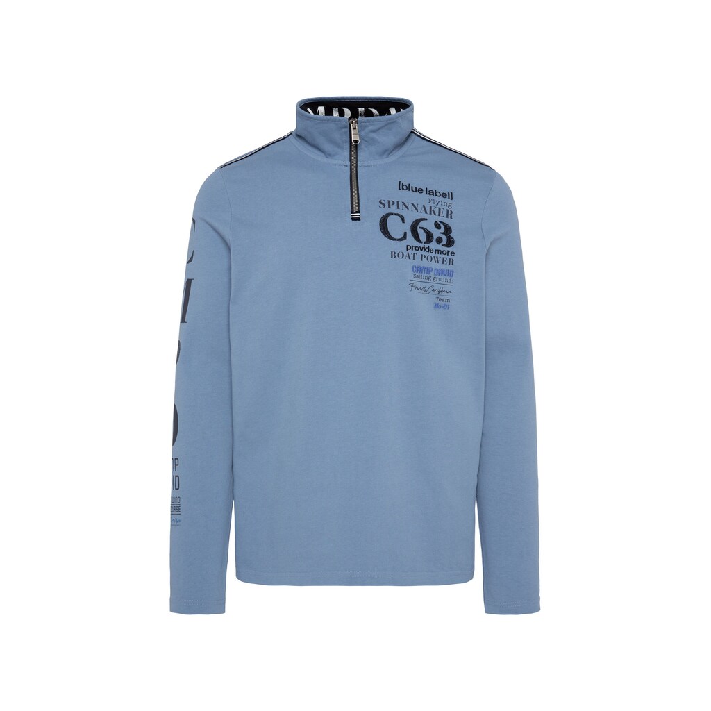 CAMP DAVID Langarmshirt Mit Stickerei ▷ Für